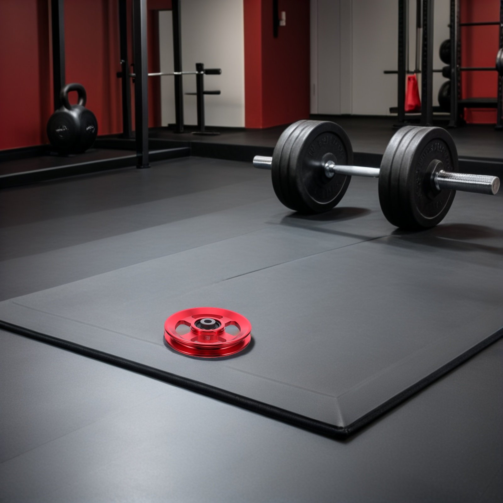 Pulley Home Gym - Roda Pulley Aluminium Alloy Merah 114Mm