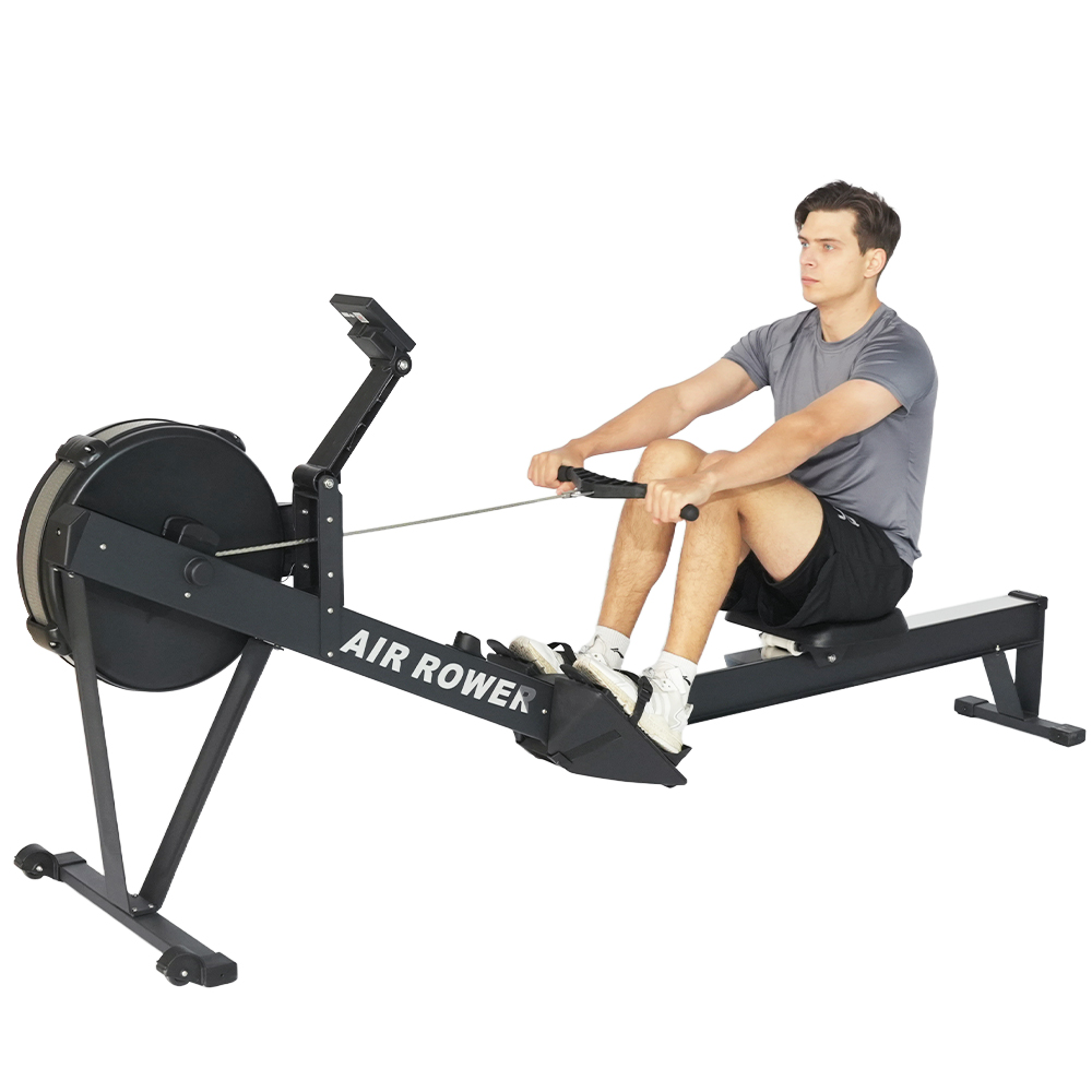 Home Gym No Equipment - Mesin Dayung Tahanan Udara Baja Lipat