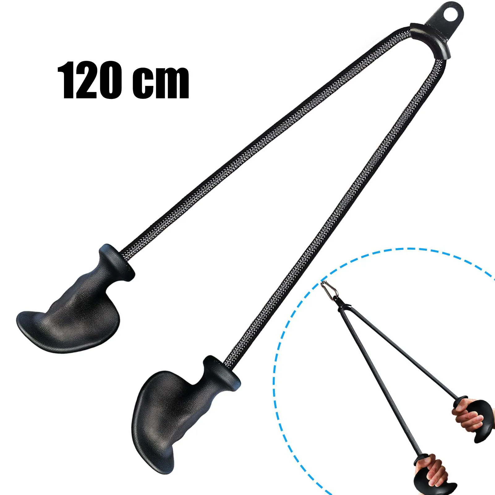 Lat Pulldown Cable - Tali trisep ergonomis, mudah digenggam, anti-selip,