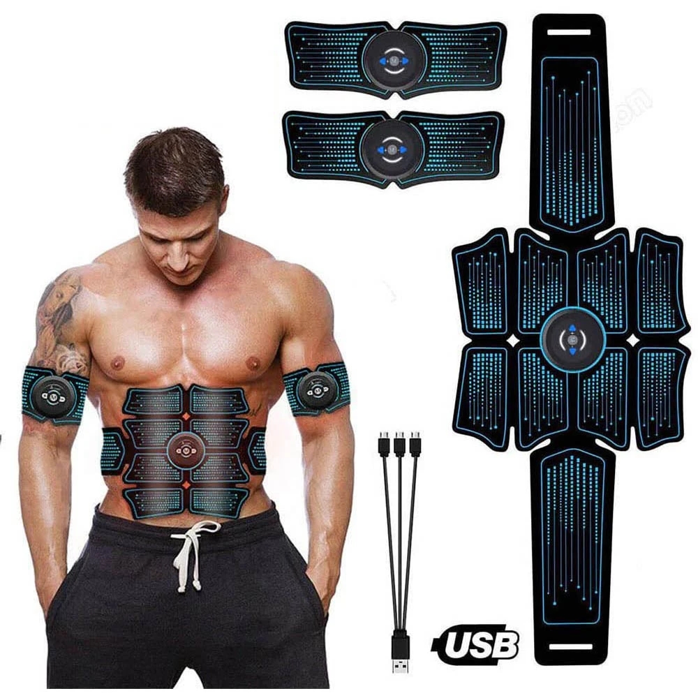 Home Gym Hack - Stimulator Otot Perut EMS, Alat Pijat