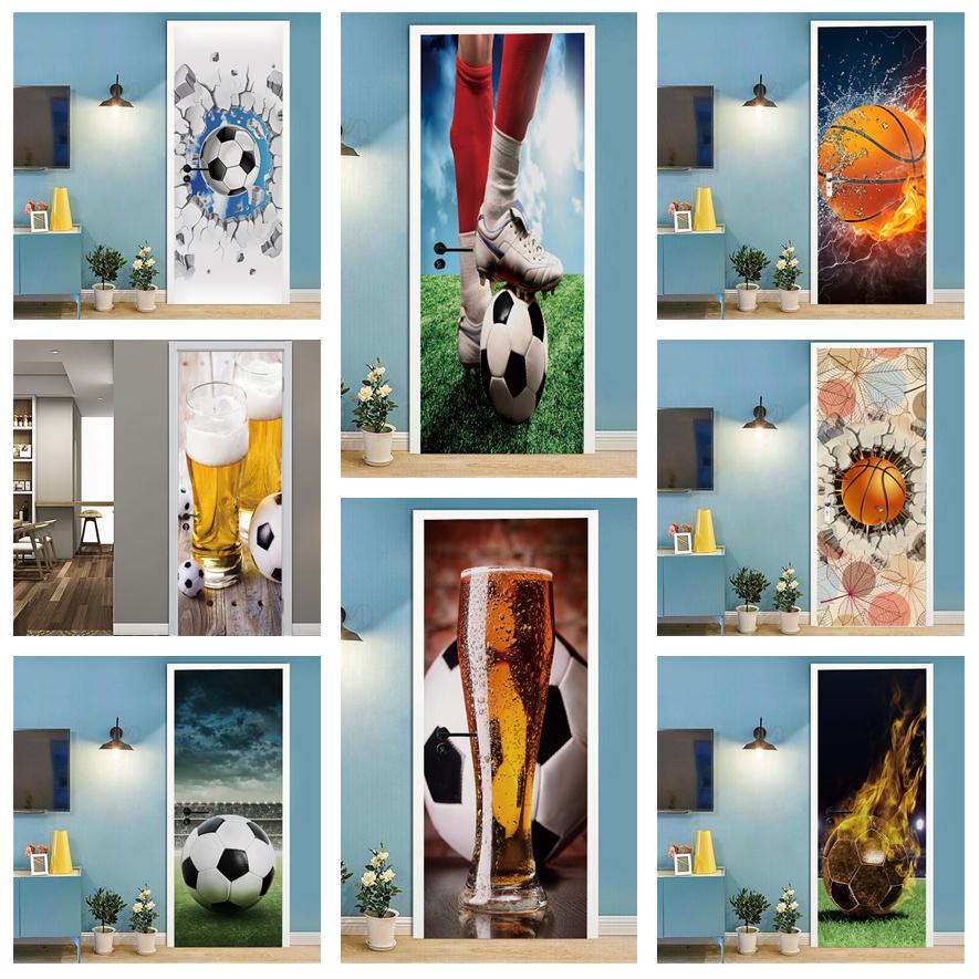 Home Gym Room - Kertas Dinding 3D Bola Basket Stiker