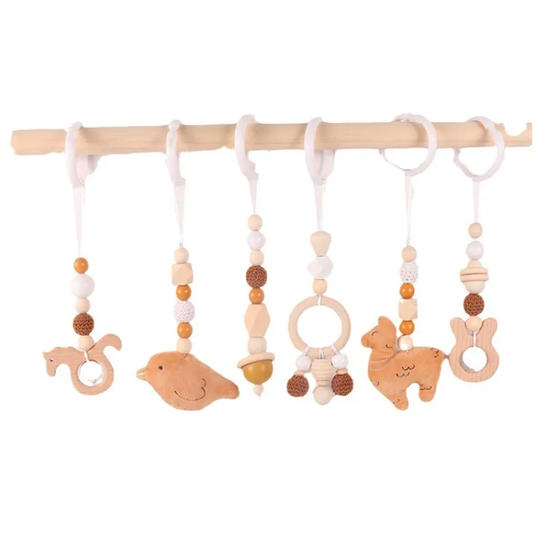 Home Gym Room - 6 Buah Mainan Bayi Kayu Beech