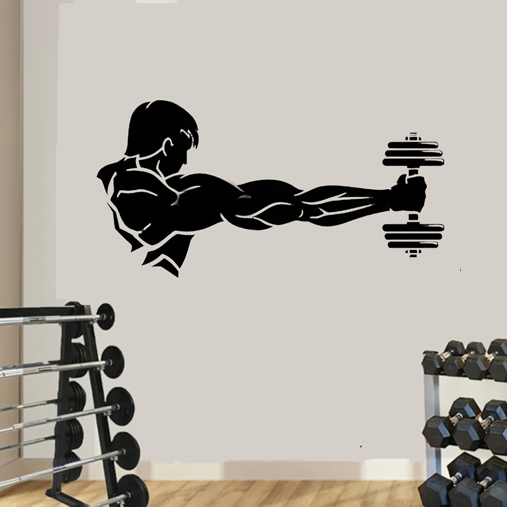 Home Gym Interior Design - Stiker Dinding Vinyl Dekorasi Rumah Fitness