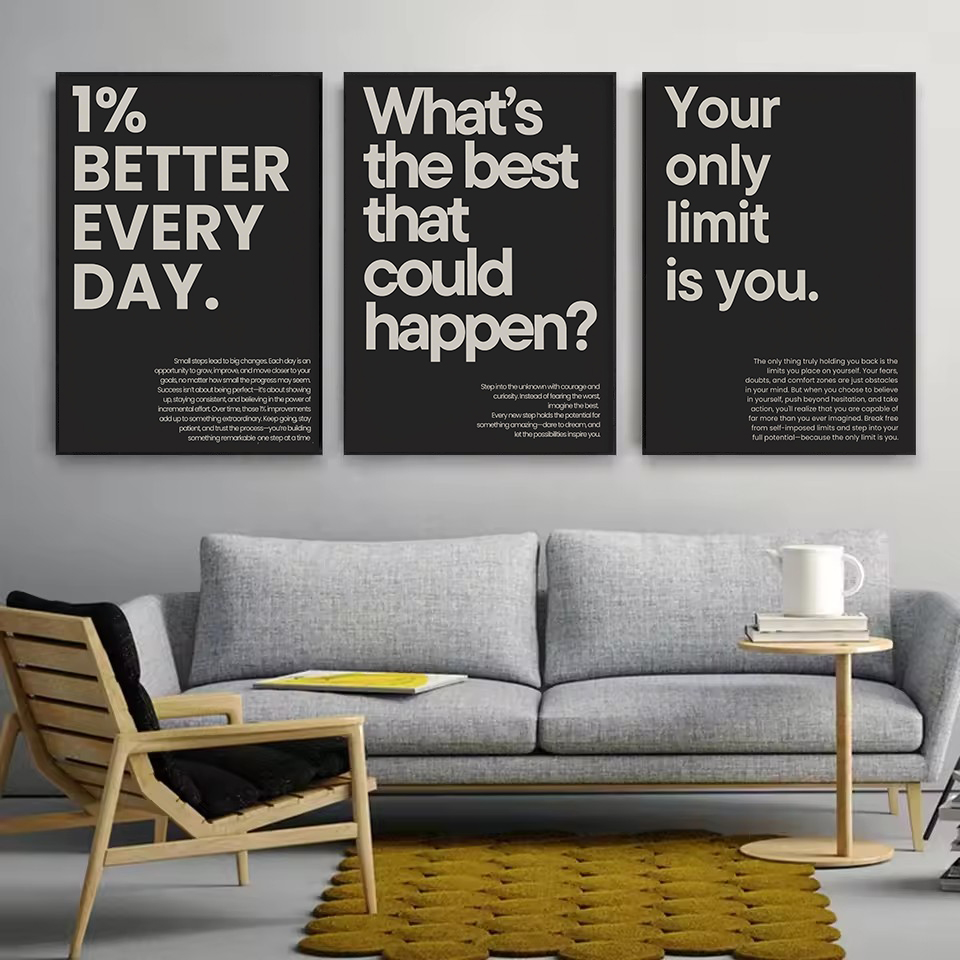 Poster Kutipan Motivasi Latiha - Home Gym Interior Design ulasan dan harga