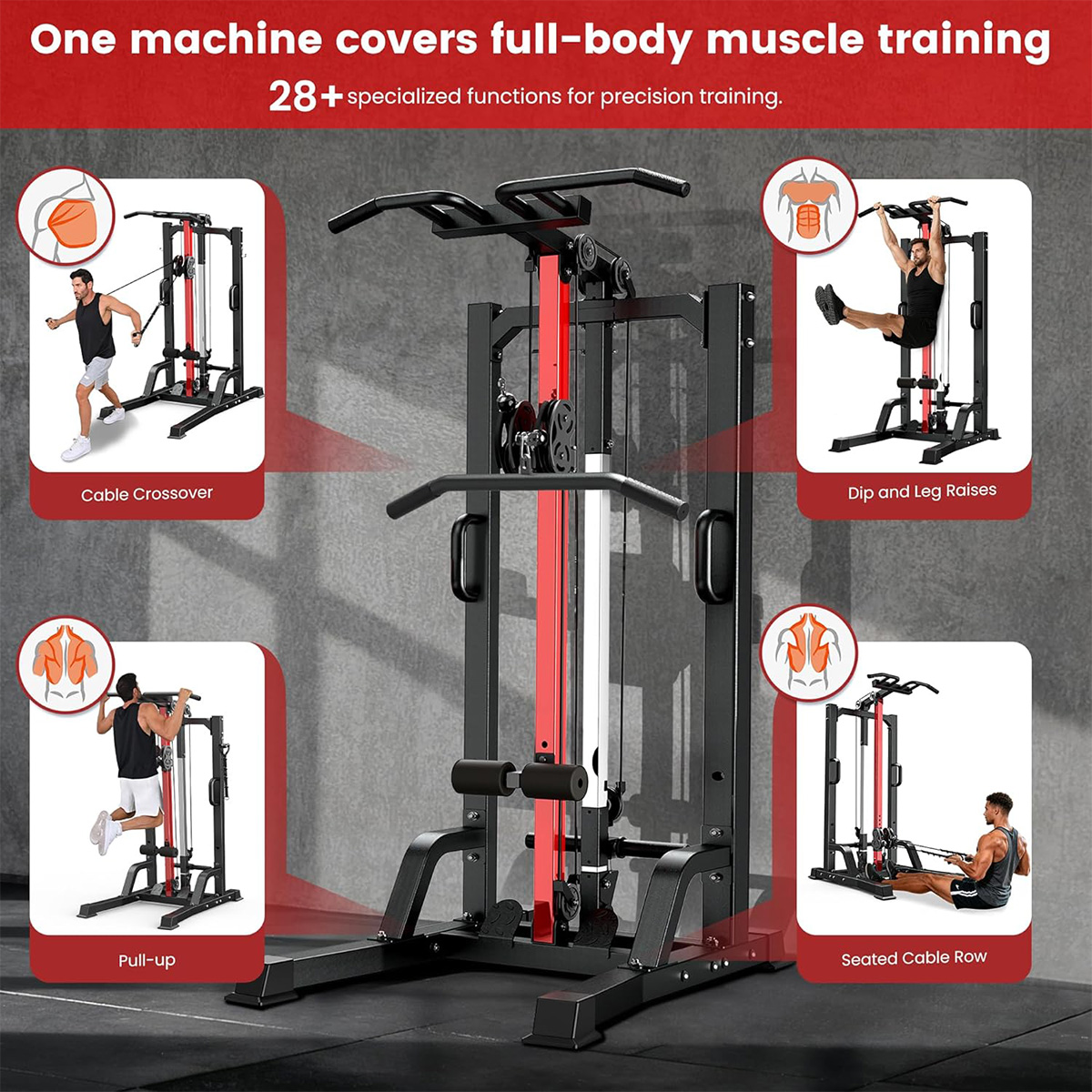 Mesin Gym Rumah Pooboo - Siste - Pulley Home Gym ulasan dan harga