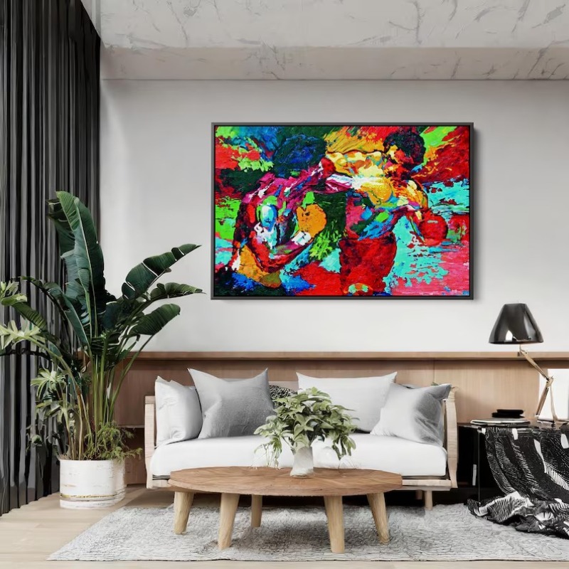 Grafiti Abstrak Warna-warni Pe - Home Gym Interior Design ulasan dan harga