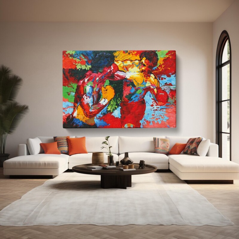 Grafiti Abstrak Warna-warni Pe - Home Gym Interior Design ulasan dan harga