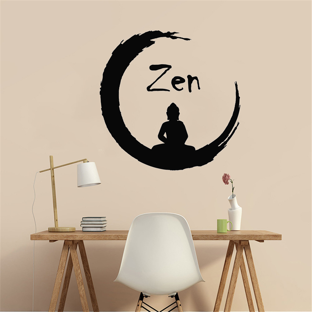 Stiker Dinding Bulat Zen Yoga  - Home Gym Interior Design ulasan dan harga