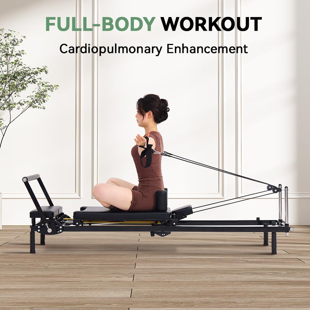 Mesin Pilates Reformer Lipat,  - Home Gym No Equipment ulasan dan harga