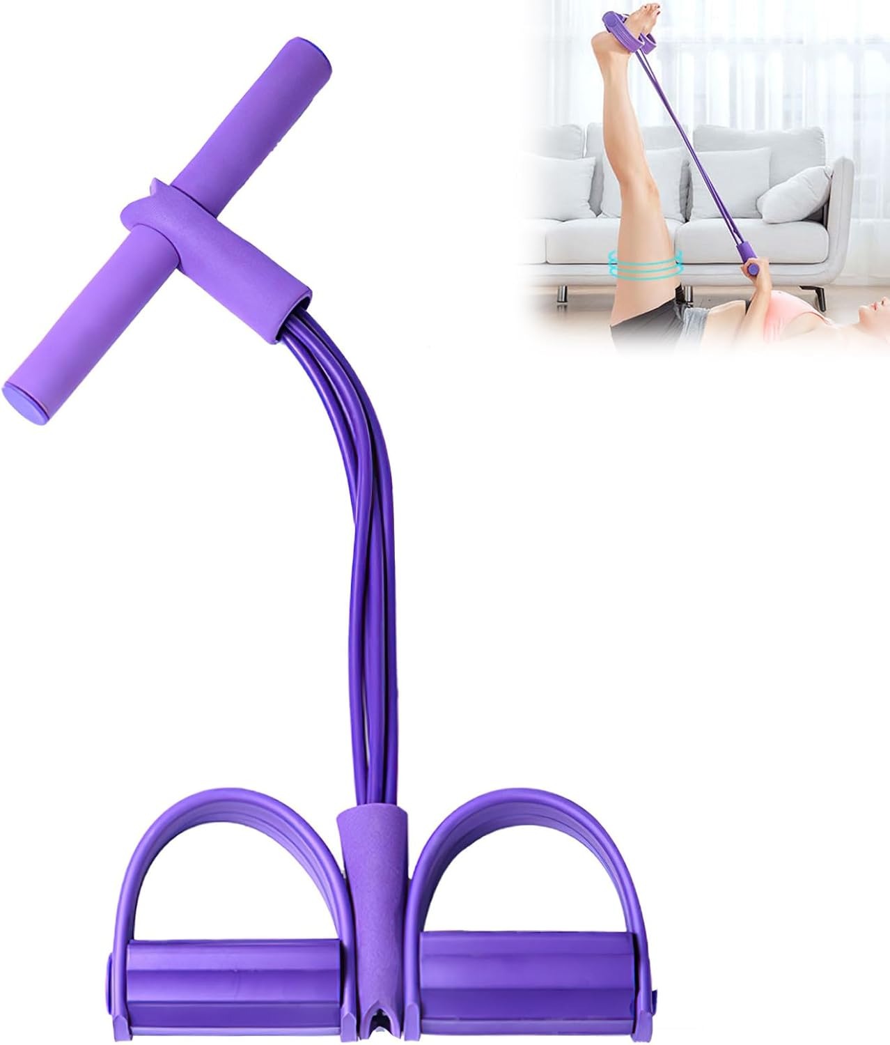 Pita Resistensi Pedal 4 Tabung - Home Gym Youtube ulasan dan harga