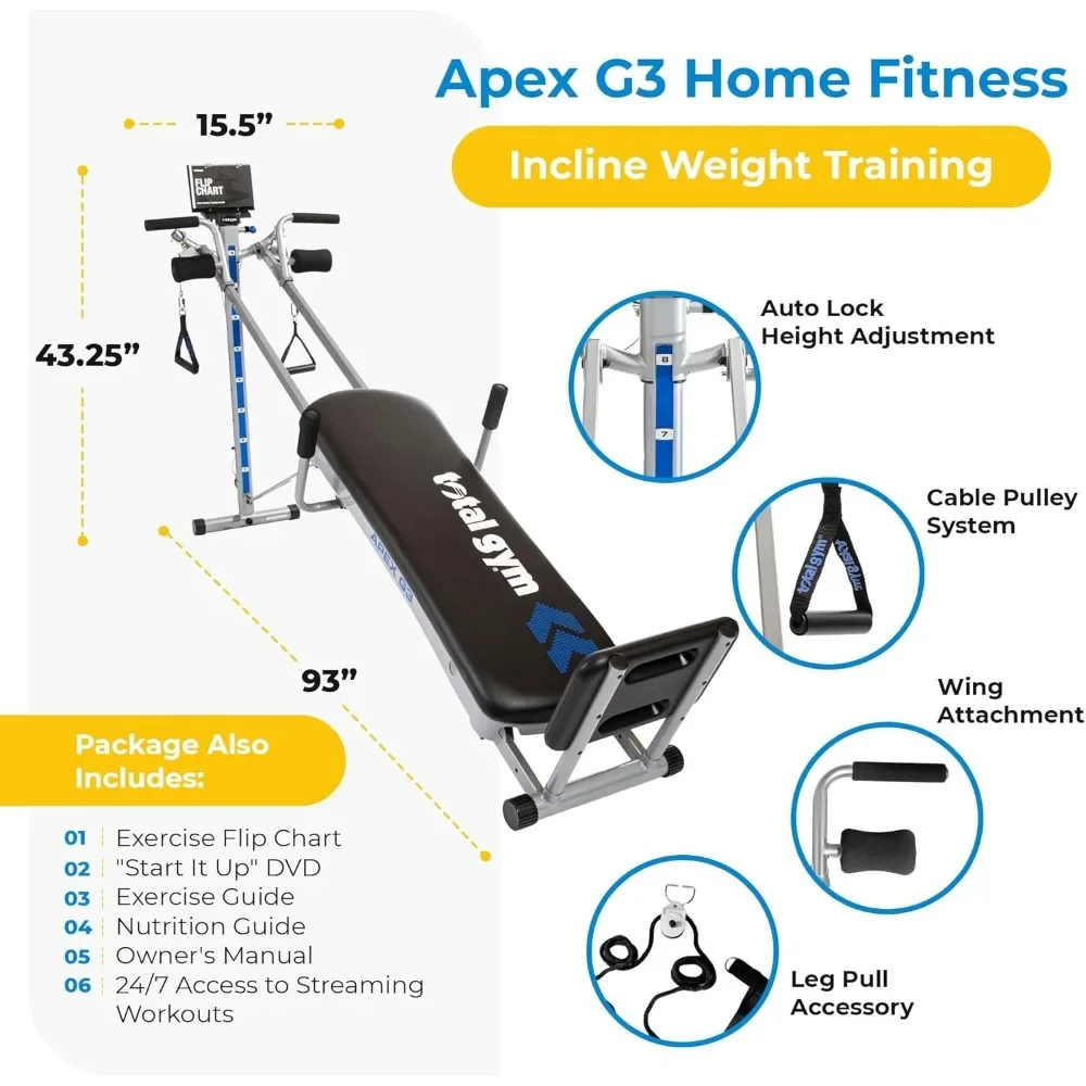 APEX Peralatan Kebugaran Latih - Home Gym Total Fitness ulasan dan harga