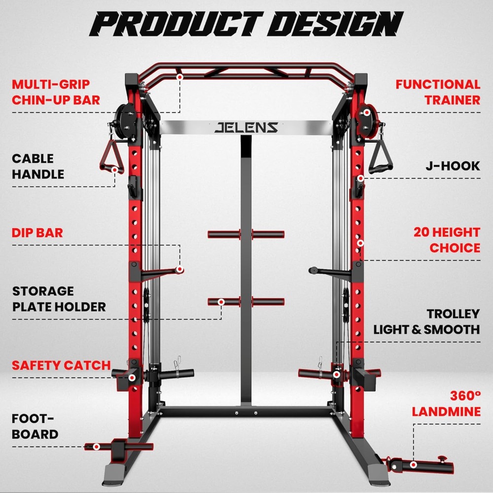 Rak Power Multi-Fungsi 2000LBS - Pulley Home Gym ulasan dan harga