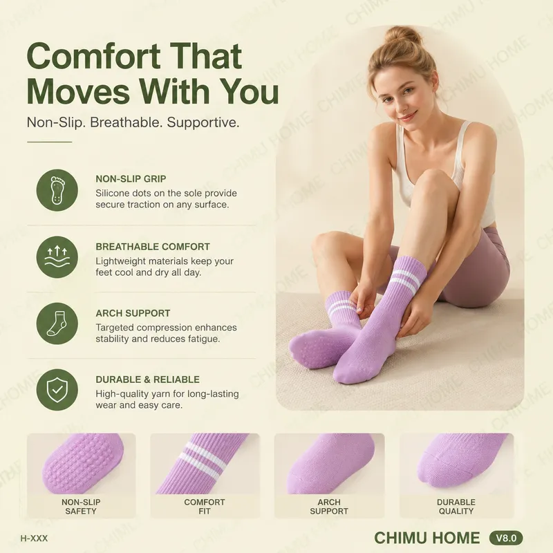 【CHIMU HOME】 Kaus Kaki Yoga Wa - Home Gym Youtube ulasan dan harga