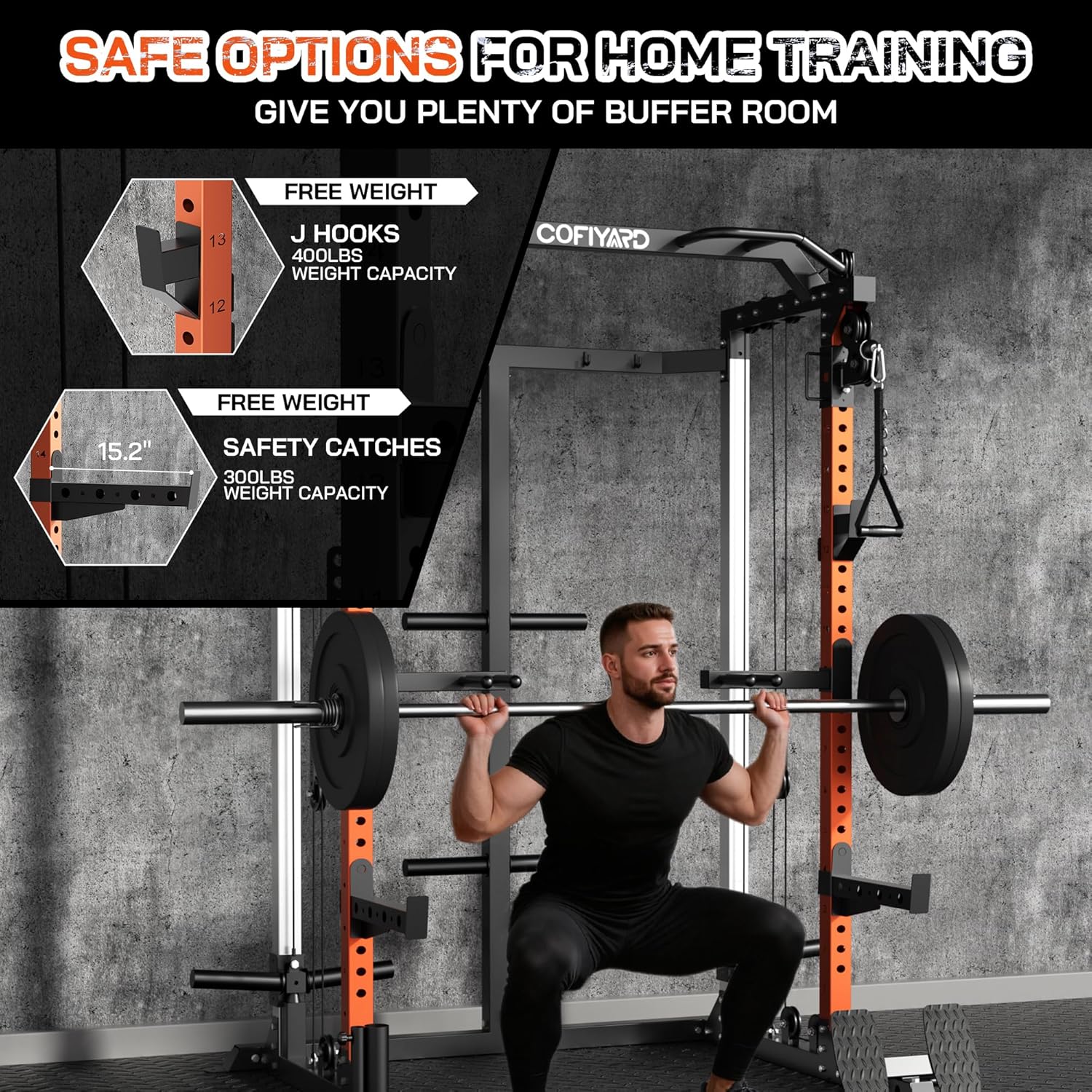 Power Cage, Power Rack dengan  - Pulley Home Gym ulasan dan harga