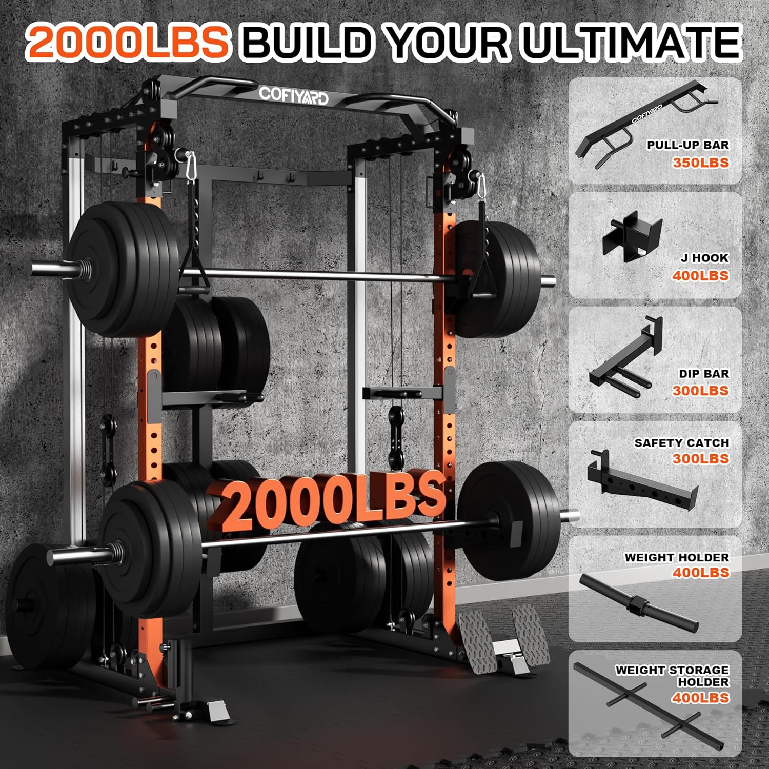 Power Cage, Power Rack dengan  - Pulley Home Gym ulasan dan harga