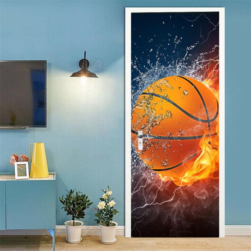Kertas Dinding 3D Bola Basket  - Home Gym Room ulasan dan harga
