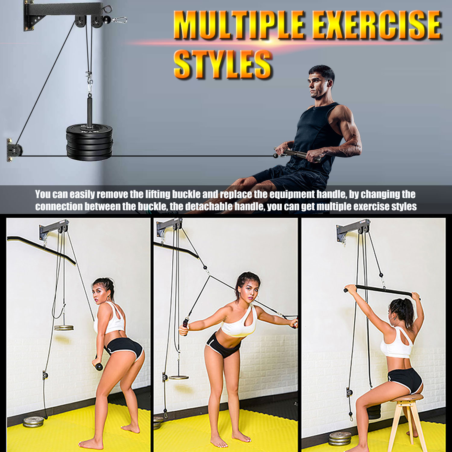 Sistem katrol terpasang di din - Lat Pulldown Cable ulasan dan harga