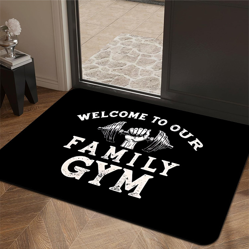 Keset Cetak Slogan Dumbbell Gy - Home Gym Interior Design ulasan dan harga