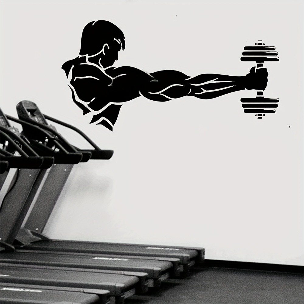 Stiker Dinding Vinyl Dekorasi  - Home Gym Interior Design ulasan dan harga
