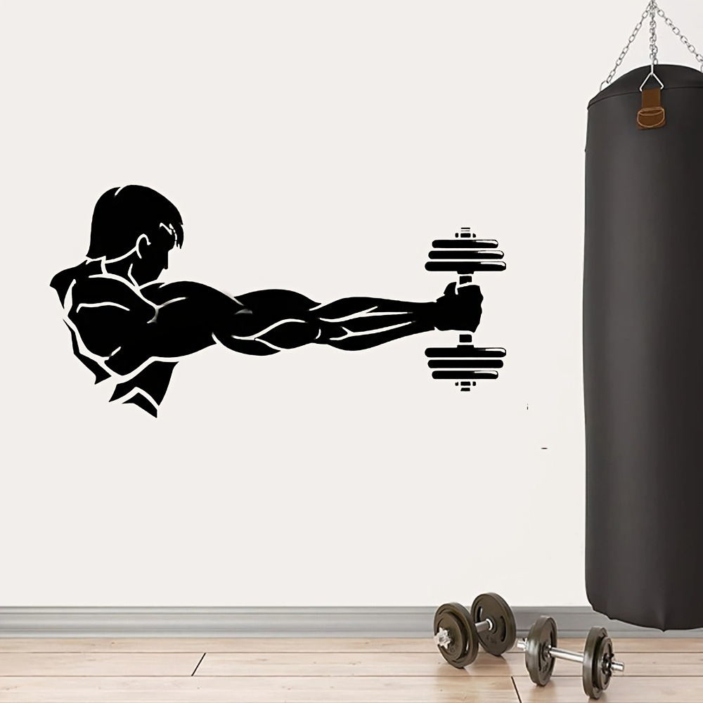 Stiker Dinding Vinyl Dekorasi  - Home Gym Interior Design ulasan dan harga